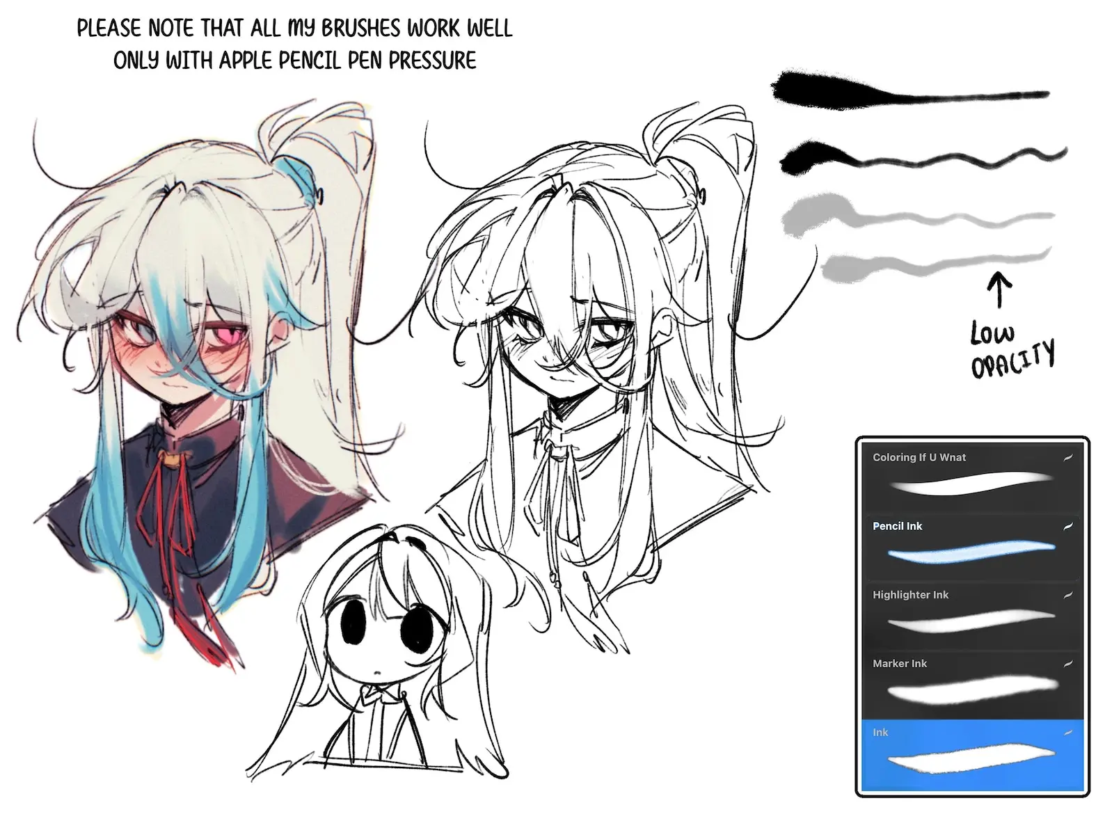 6 Anime Procreate Brushes I Use Mostly 3 6 anime procreate brushes i use mostly soft and sketchy 4