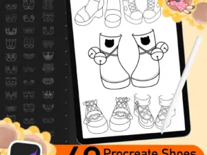 60 procreate shoes stamps brushes1