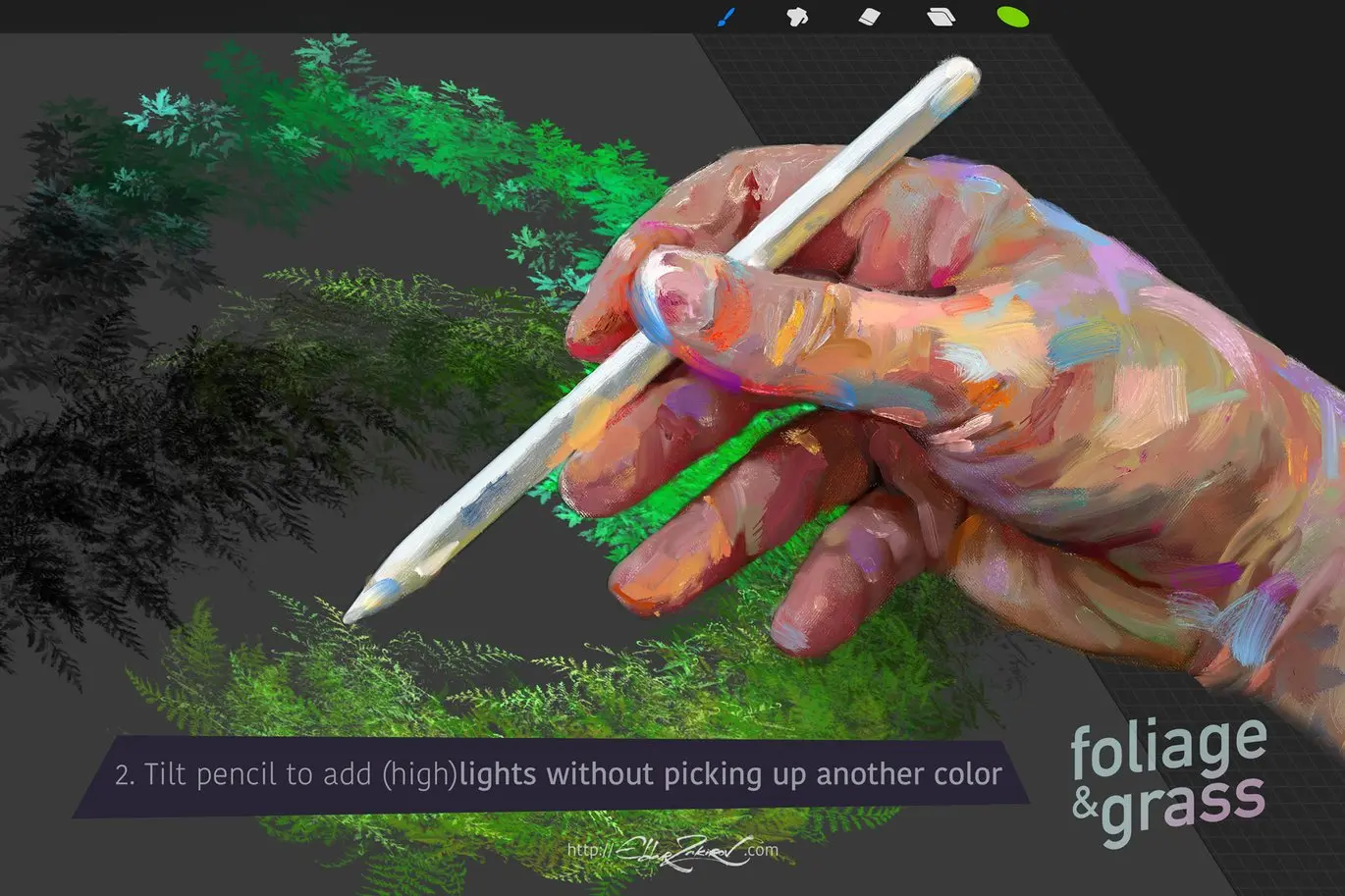 60 pincéis 'Foliage & Grass' para Procreate 4 60 foliage procreate brushes including leaves 1