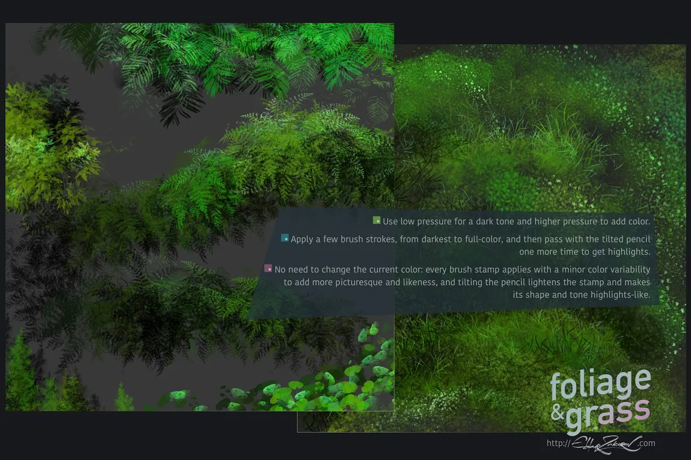 60 pincéis 'Foliage & Grass' para Procreate 2 60 foliage procreate brushes including leaves 5