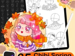 65 procreate chibi spring stamps1