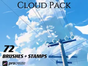 72 cloud brushes and stamps for procreate