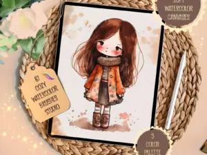 87 procreate watercolor brushes 1
