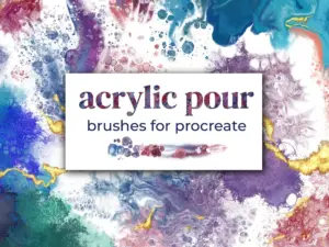 acrylic pour brushes for procreate by alaina jensen1