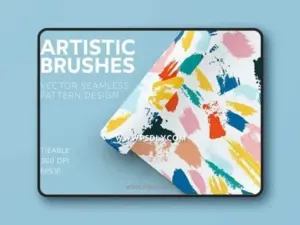 artistic brushes seamless patter