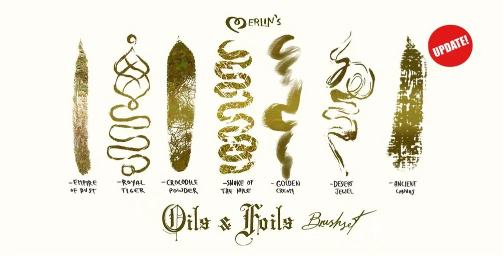 Merlin’s Oils & Foils Brushset (Procreate Update) 3 Merlin’s Oils & Foils Brushset (Procreate Update) - Image 3