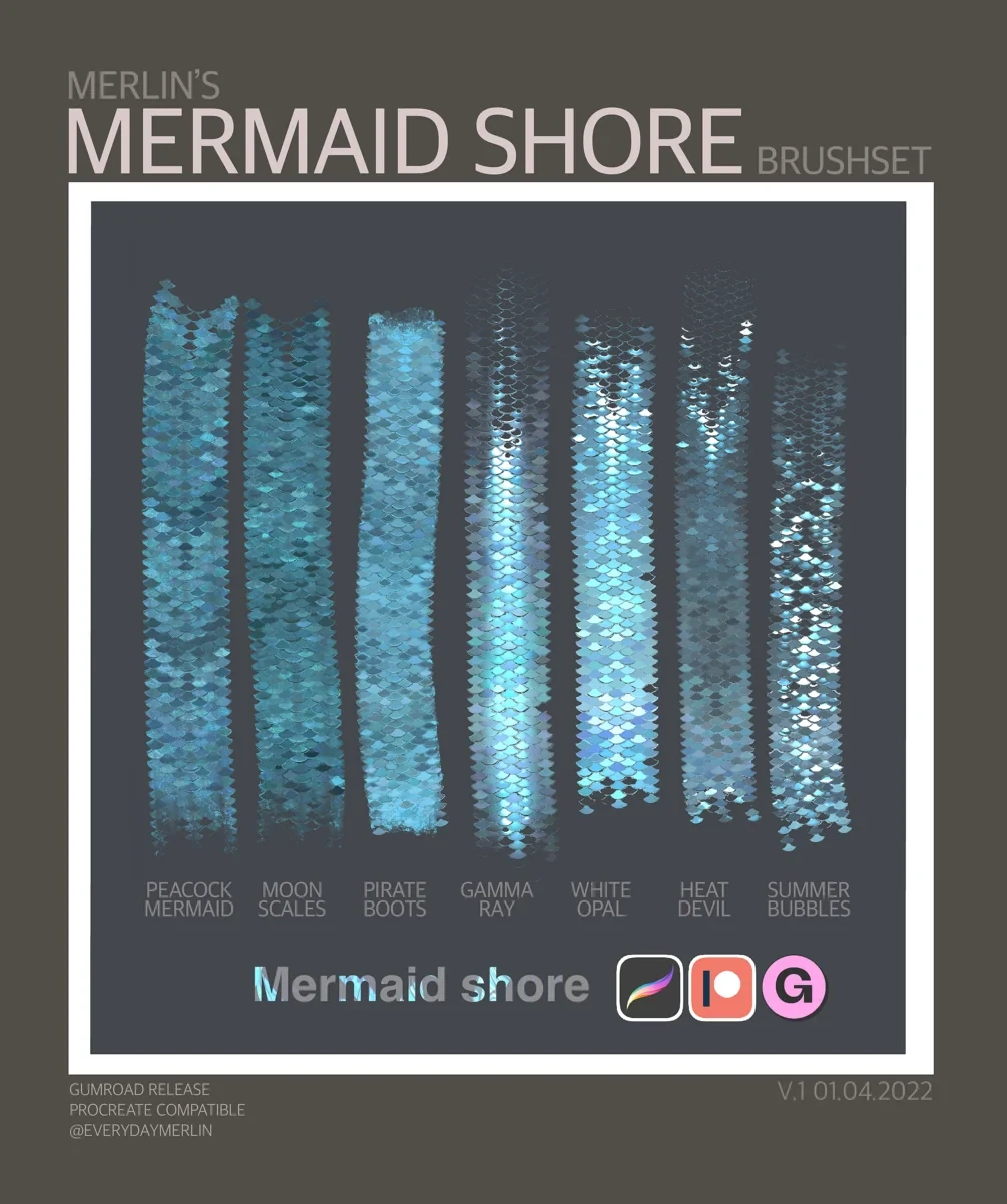 Mermaid Shore Brushset 3 Mermaid Shore Brushset - Image 3