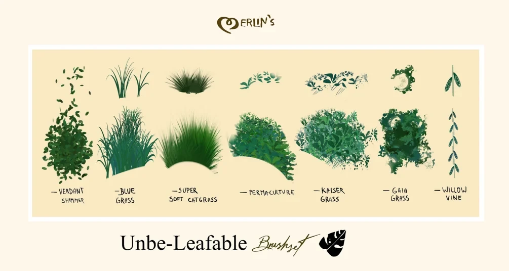 Unbe-Leafable Brushset (procreate) 3 Unbe-Leafable Brushset (procreate) - Image 3