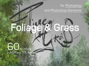 foliagegrass • 60 photoshop brushes for painting foliage grass and lichens 8