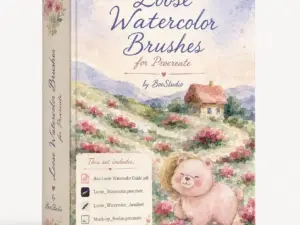 loose watercolor brushes for procreate