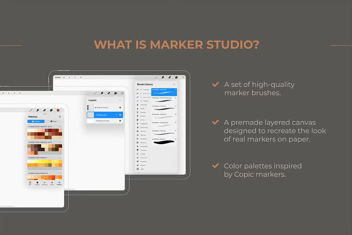 Marker Studio | Procreate Brushes 3 Marker Studio | Procreate Brushes - Image 3