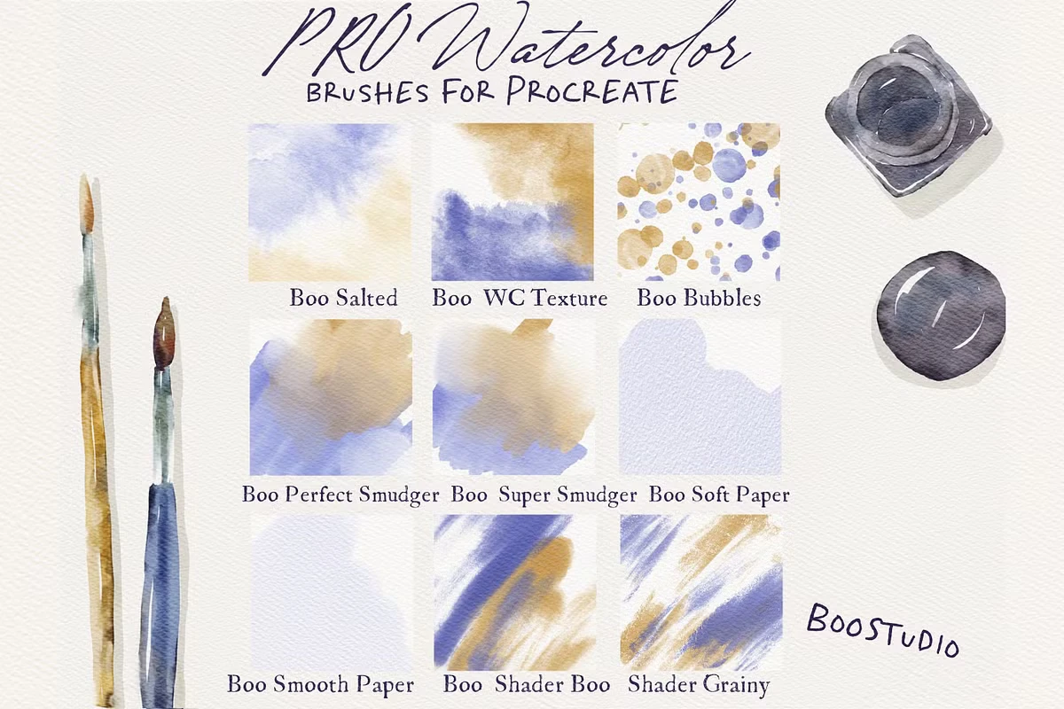Pro Watercolor - Procreate Brushes 6 Pro Watercolor - Procreate Brushes - Image 6