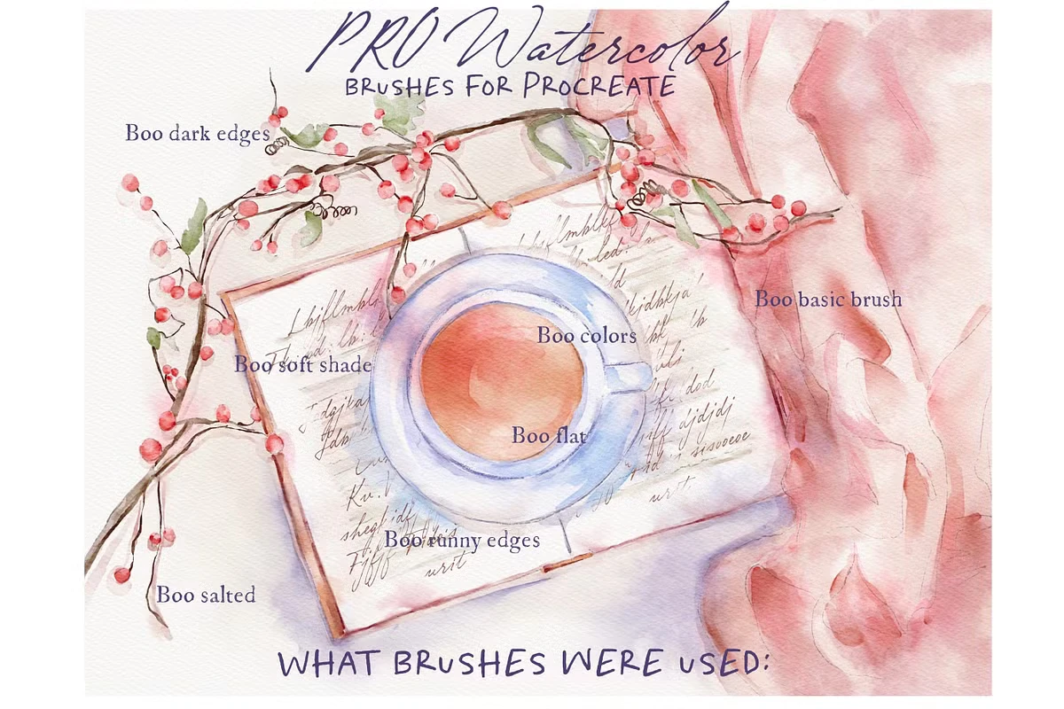 Pro Watercolor - Procreate Brushes 8 Pro Watercolor - Procreate Brushes - Image 8