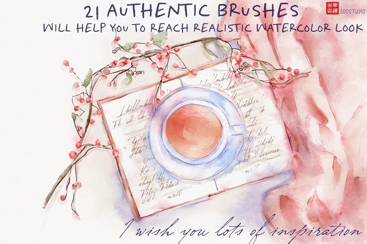 Pro Watercolor - Procreate Brushes 10 Pro Watercolor - Procreate Brushes - Image 10