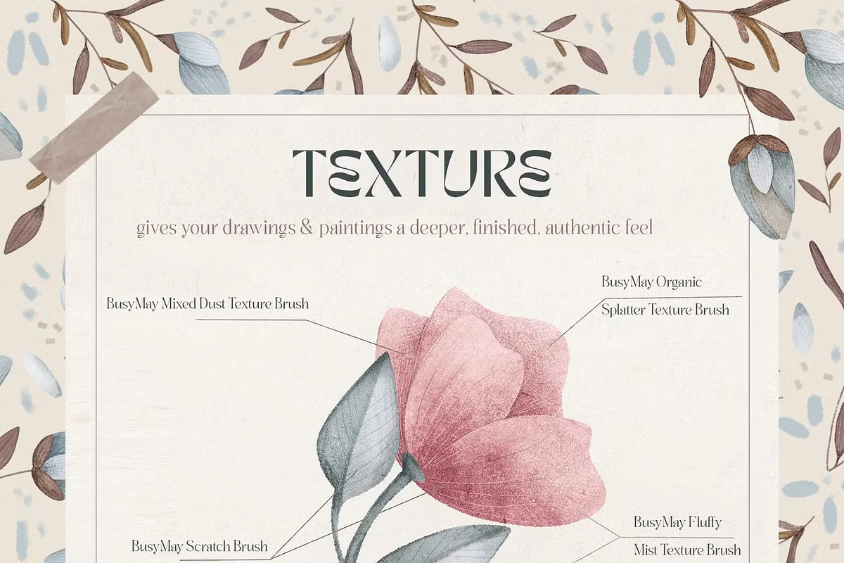 Procreate Texture Brush Set Mixed 3 Procreate Texture Brush Set Mixed - Image 3