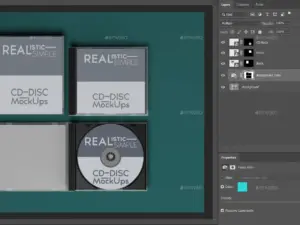 realistic simple cd disc mock ups 2