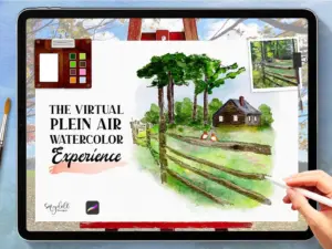 the virtual plein air watercolor experience design cuts 1