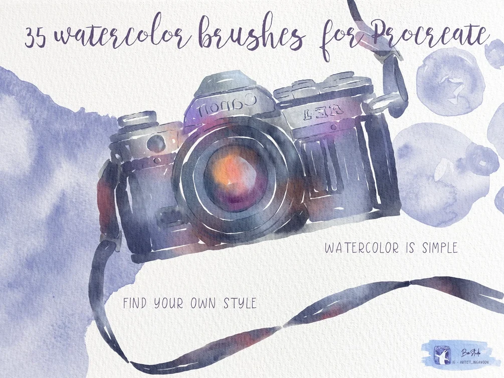True Watercolor - digital watercolor brushes for Procreate 4 True Watercolor - digital watercolor brushes for Procreate - Image 4