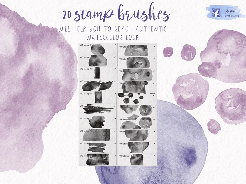 True Watercolor - digital watercolor brushes for Procreate 10 True Watercolor - digital watercolor brushes for Procreate - Image 10