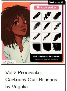 Vol 2 Procreate Cartoony Curl Brushes 5 vol 2 procreate cartoony curl brushes 2