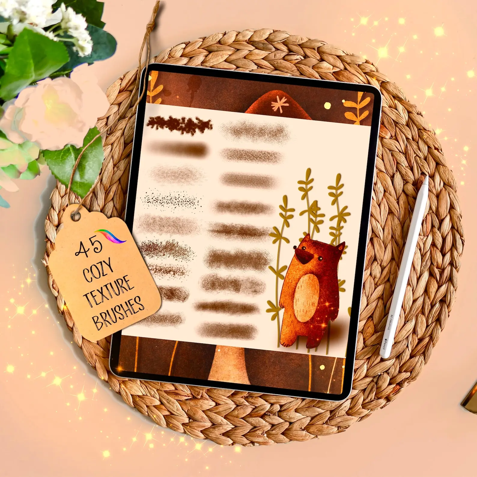 45 Procreate Cozy Texture Brushes 6 warmcozycottageshop 11