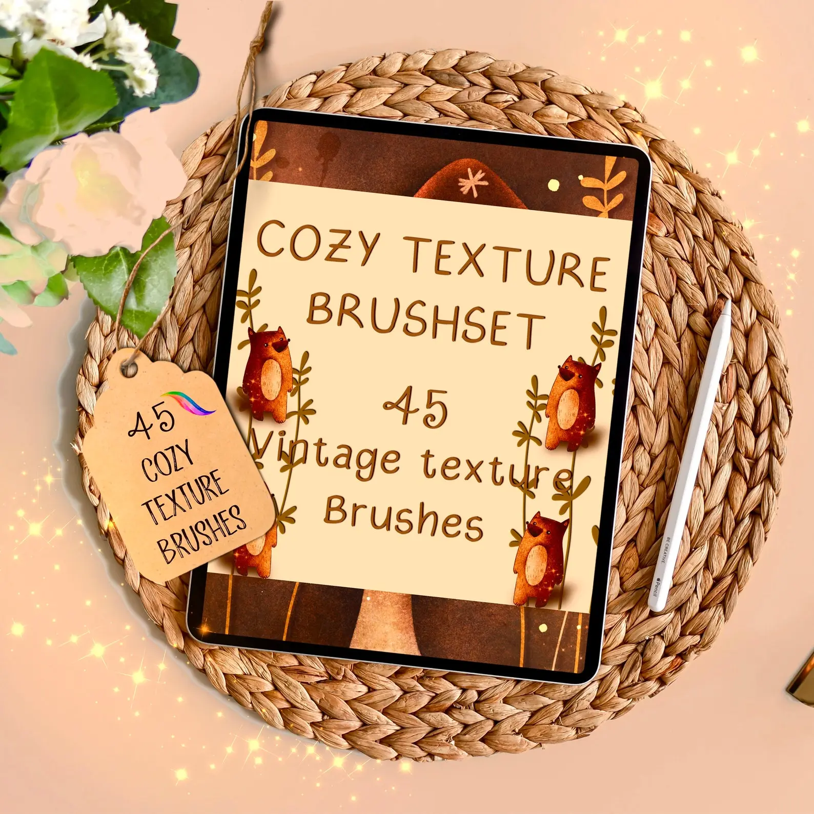 45 Procreate Cozy Texture Brushes 4 warmcozycottageshop 2