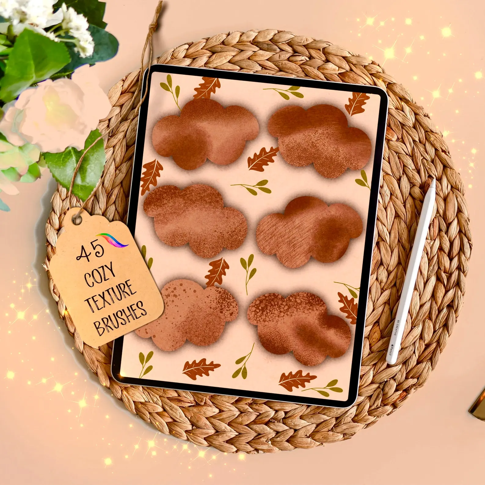 45 Procreate Cozy Texture Brushes 2 warmcozycottageshop 4
