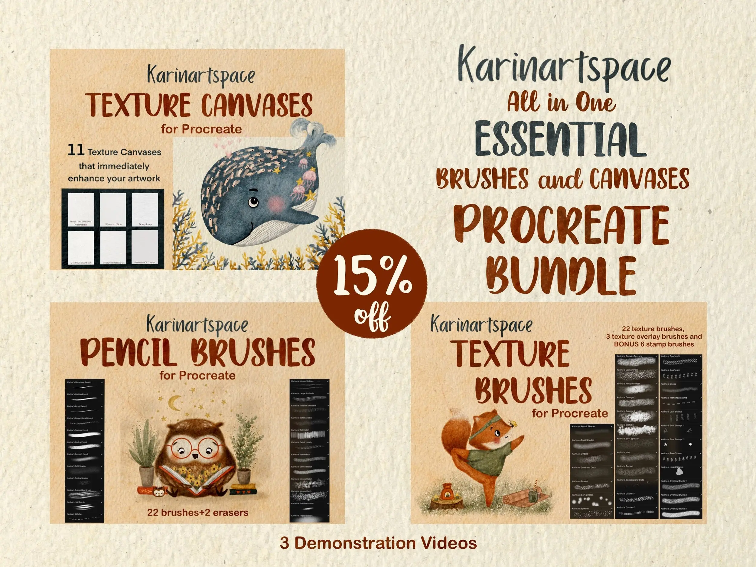 Karinartspace Brushes and Canvases for Procreate Bundle Digital Brushes for Procreate Texture Canvases — Karinartspace 3 https3a2f2fi.etsystatic.com2f423170402fr2fil2f924c7e2f49636673222fil fullxfull.4963667322 id5a 1