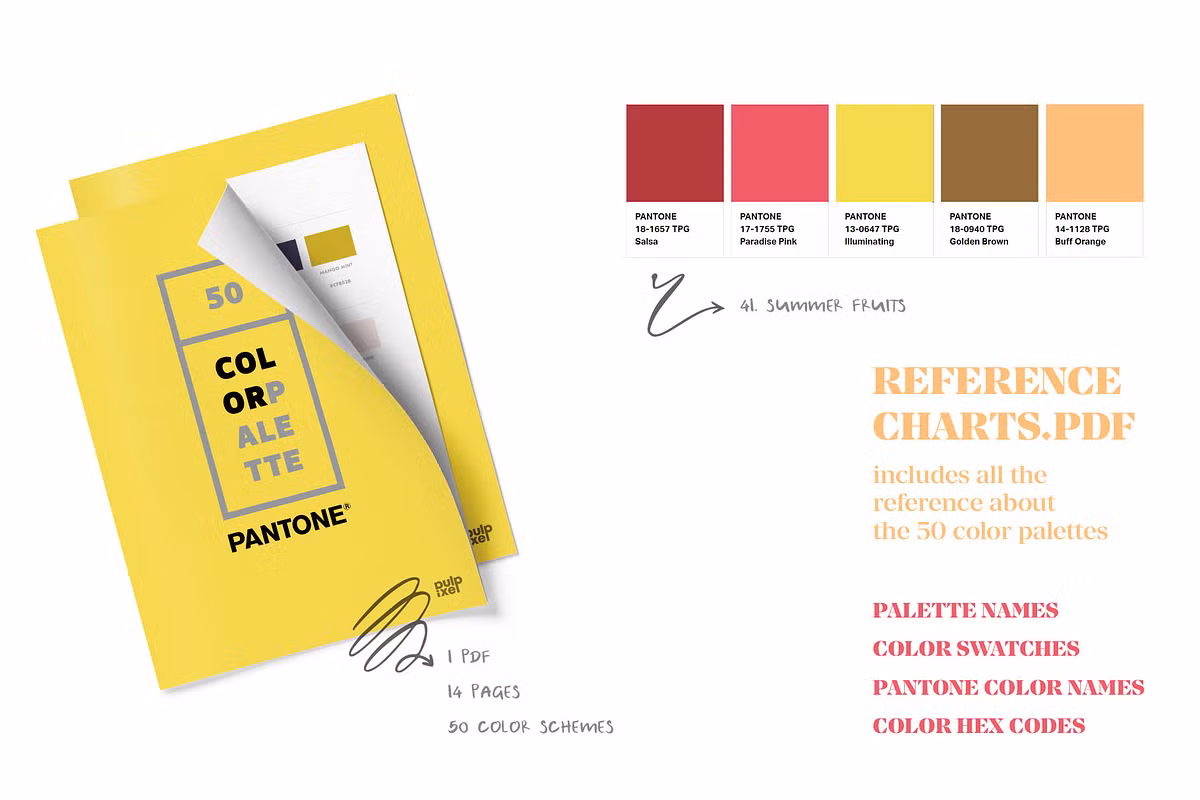 50 Pantone Branding Color Palettes 3 prev reference charts o