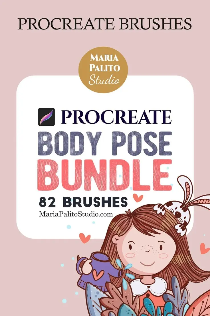 Body Pose PROCREATE Bundle Drawing Set M086 5 615def13578da55267791b982a95203a