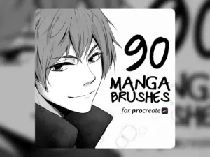 90 manga brushes for procreate 1