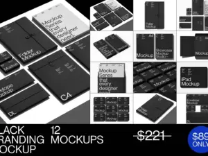 black branding mockup bundle1