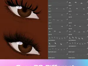 clip studio paint photoshop fresco lash stamp brushes by. vegalia 3