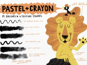 david cps pastel and crayon brush set for photoshop