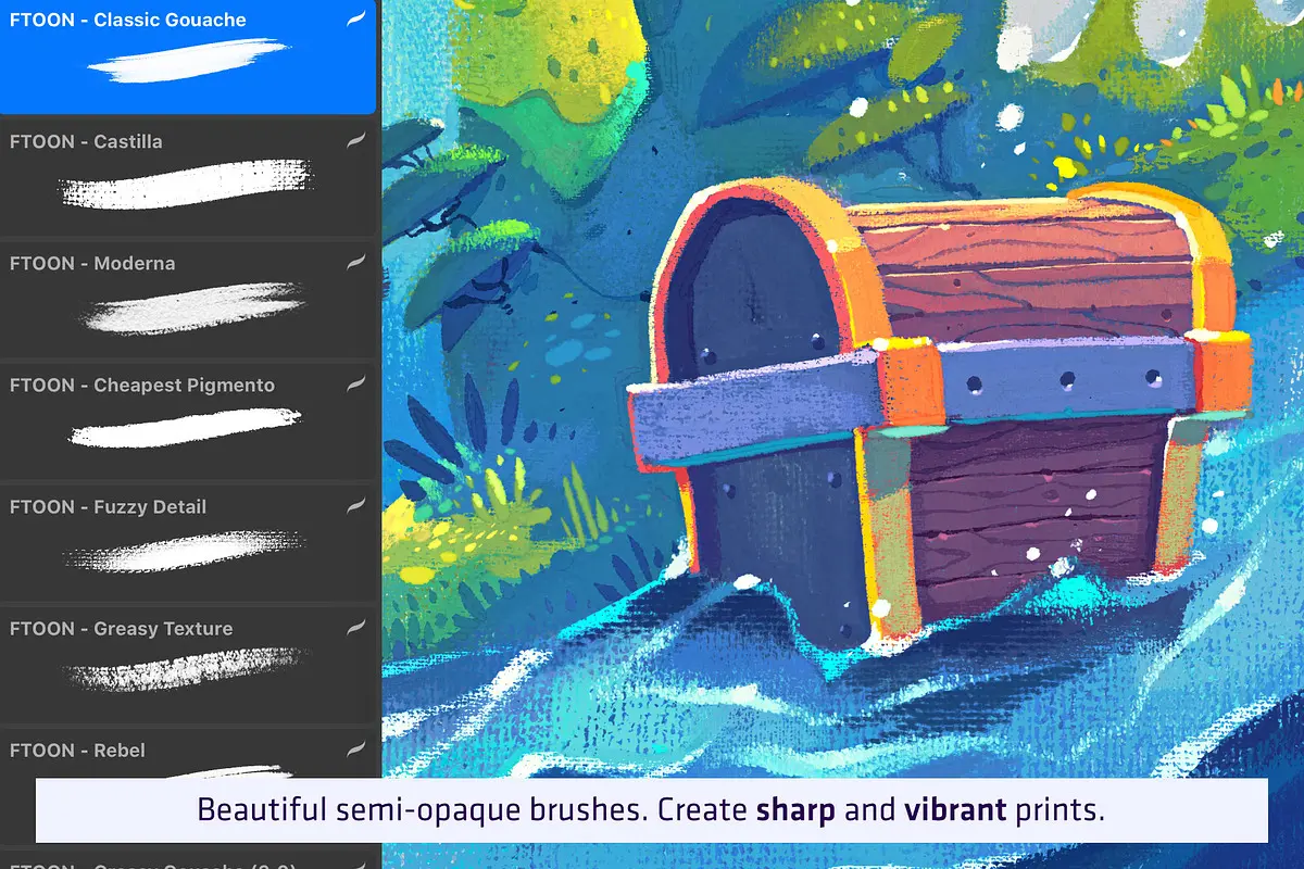 Nomad V.2 - Brush Pack for Procreate 6 embroidery procreate brushes gold stitch3