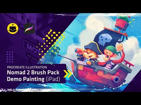 Nomad V.2 - Brush Pack for Procreate 3 embroidery procreate brushes gold stitch6