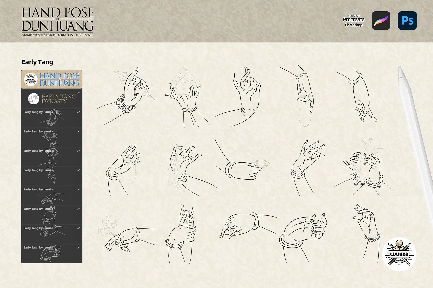 Hand Pose of Dunhuang Musicians 12 hand pose of dunhuang musicians by luuuka 10