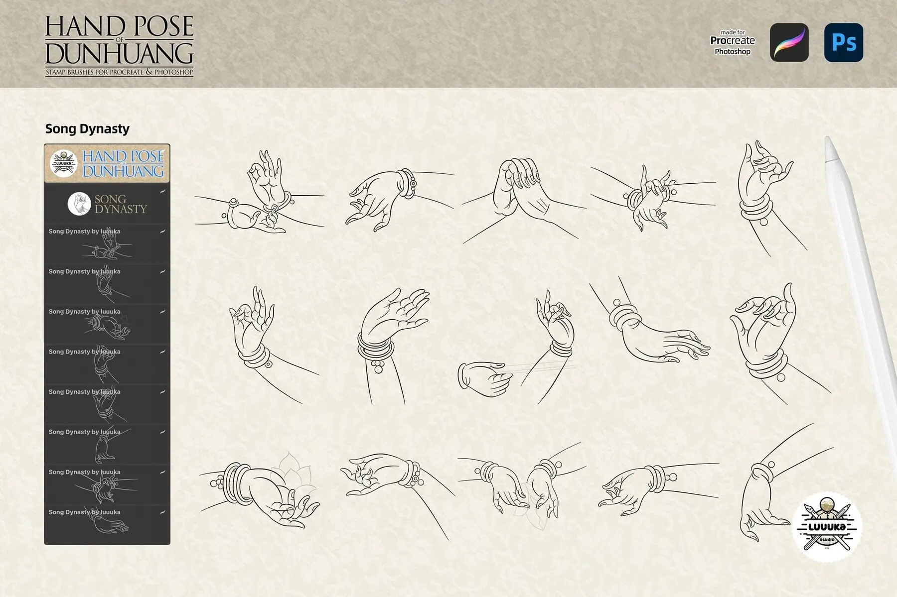Hand Pose of Dunhuang Musicians 17 hand pose of dunhuang musicians by luuuka 5