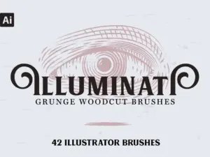 illuminati vintage woodcut brushes 1