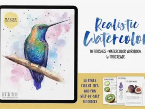 realistic watercolor brush set for procreate