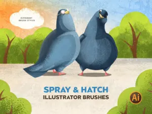 spray hatch illustrator brushes set of 10 spray 10 hatch brushes