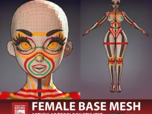 stylized female base mesh pisciasa edition01