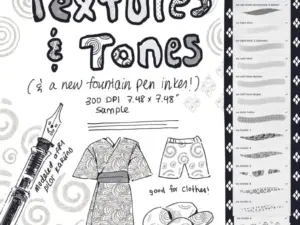 textures tones pack comic brushes for procreate