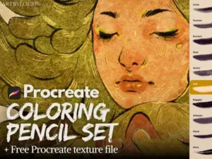 coloring pencil brushes for procreate
