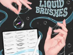 procreate white liquid brushes