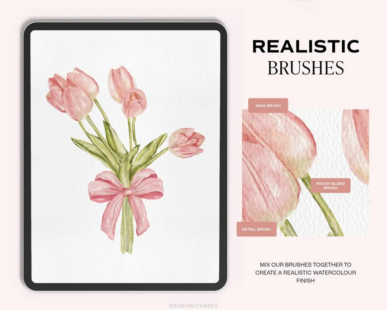 Realistic Watercolour Brushes for Procreate. Watercolour Brushes made for Ipad Procreate. Brush & Canvas Set for Ipad. Digital Brushes Set 10 realistic watercolour procreate brush set 1