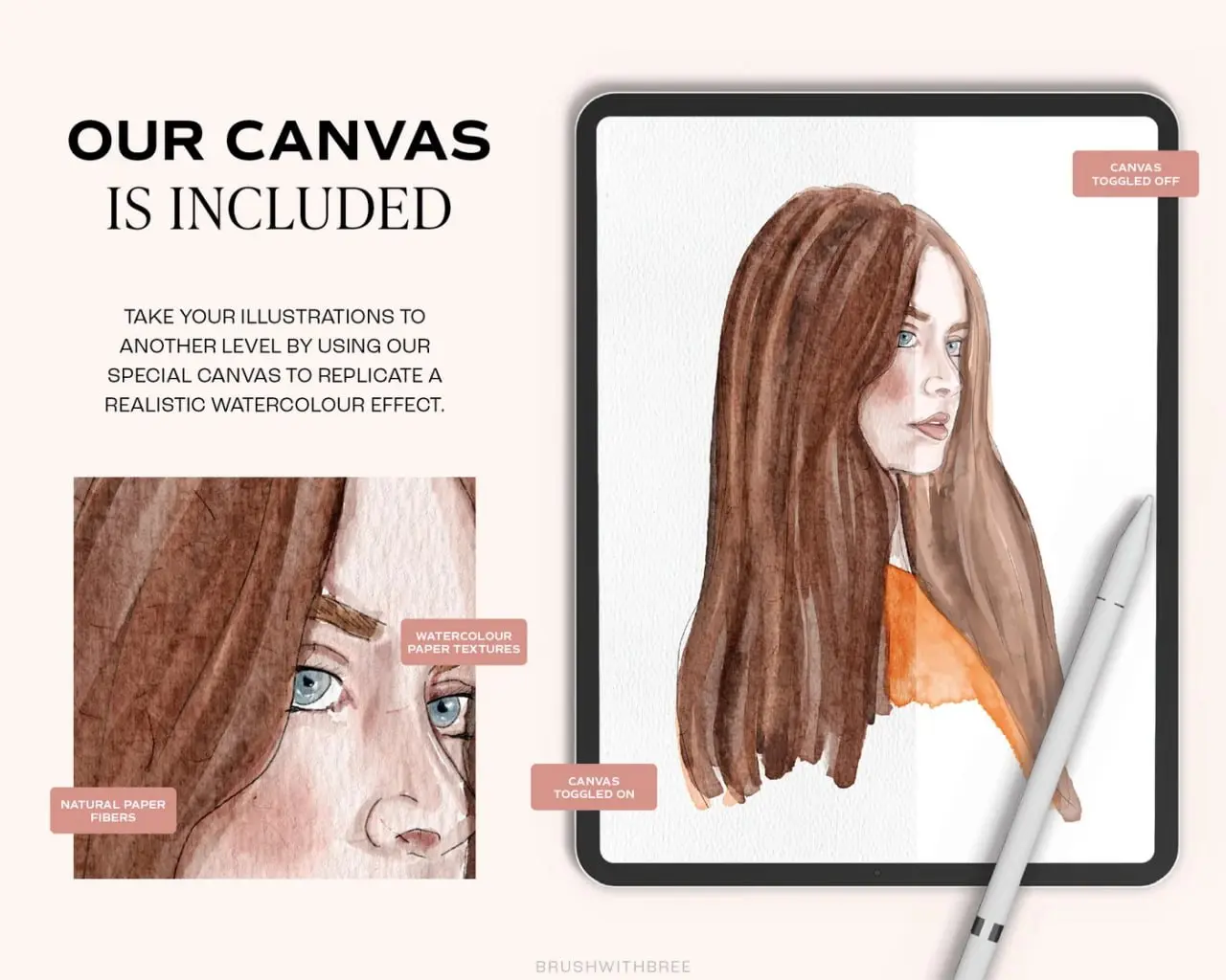Realistic Watercolour Brushes for Procreate. Watercolour Brushes made for Ipad Procreate. Brush & Canvas Set for Ipad. Digital Brushes Set 9 realistic watercolour procreate brush set 2