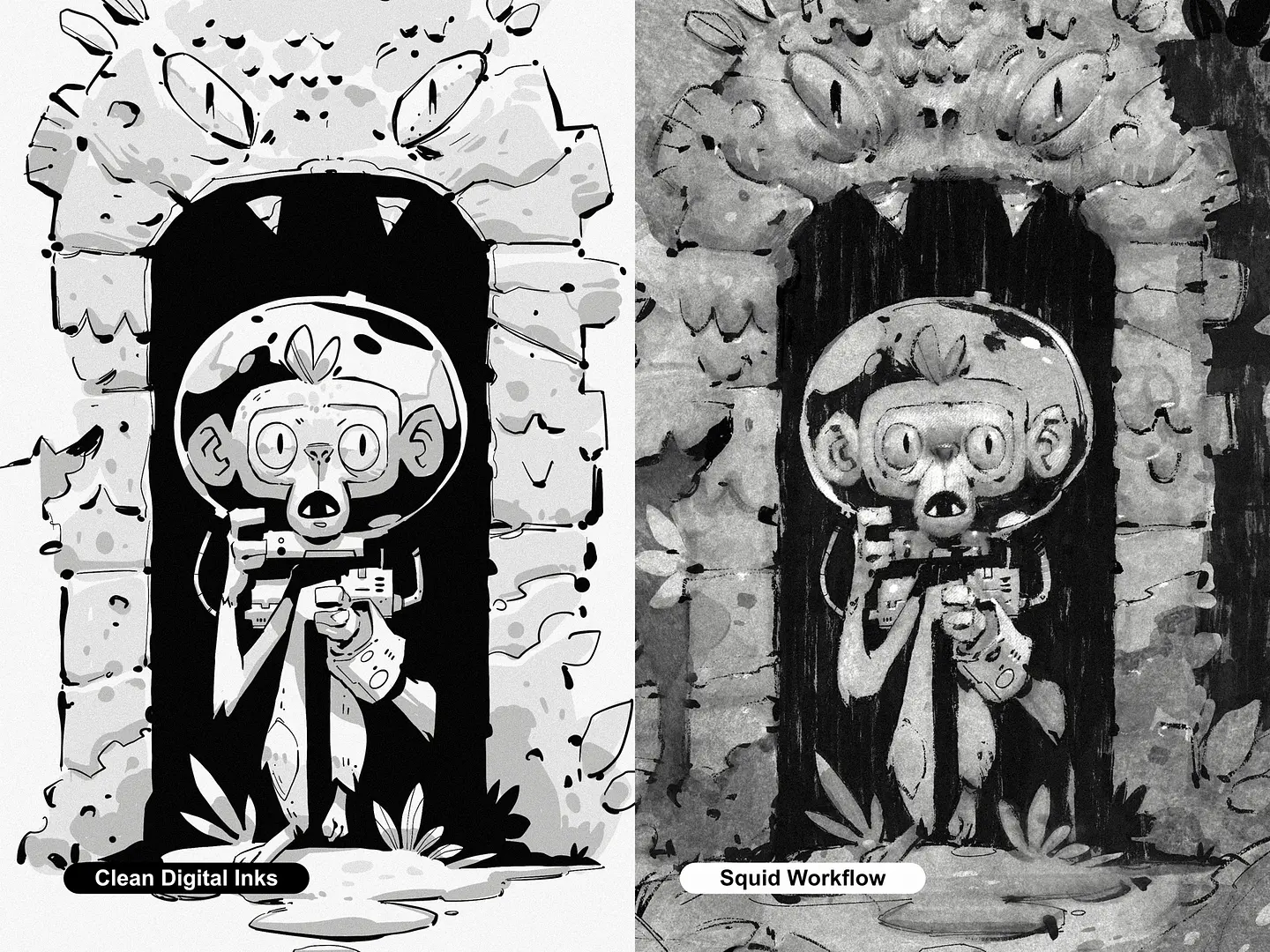 Squid Inking Workflow for Procreate 4 ft squid 2 mkt 4