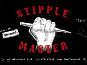 stipple master ai & ps brushes 46254