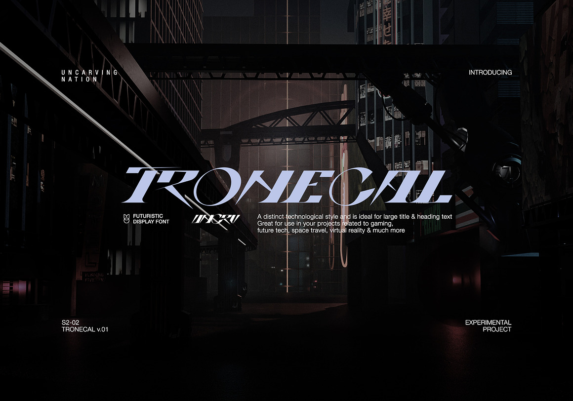 Tronecal Display Font Original